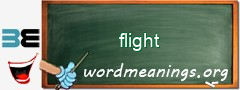 WordMeaning blackboard for flight